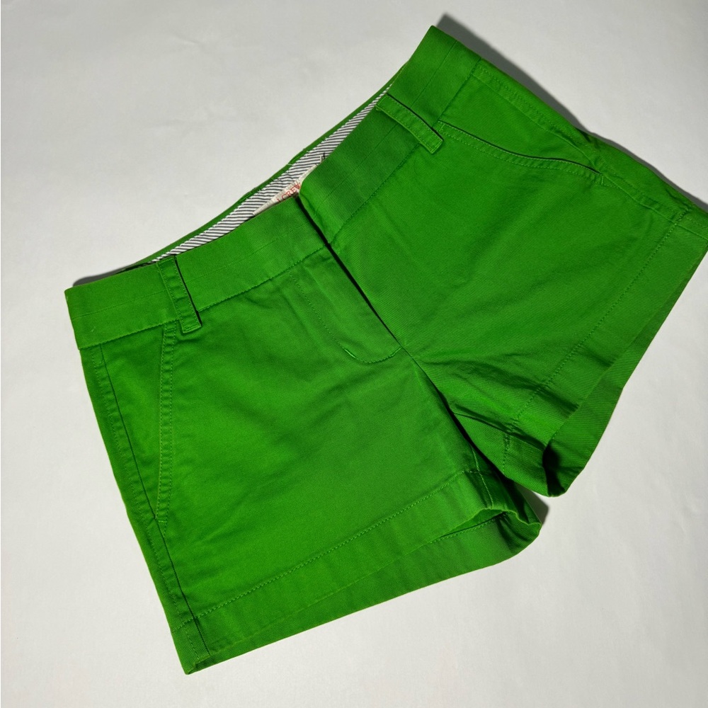 Green J. Crew Chino shorts